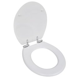 Toilettensitz MDF Deckel mit Absenkautomatik Design Wei