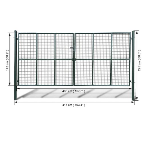 Gartentor Zauntor Gitterzaun Tor 415 x 225 cm / 400 x 175 cm