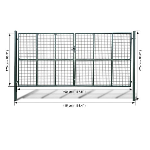 Gartentor Zauntor Gitterzaun Tor 415 x 225 cm / 400 x 175 cm