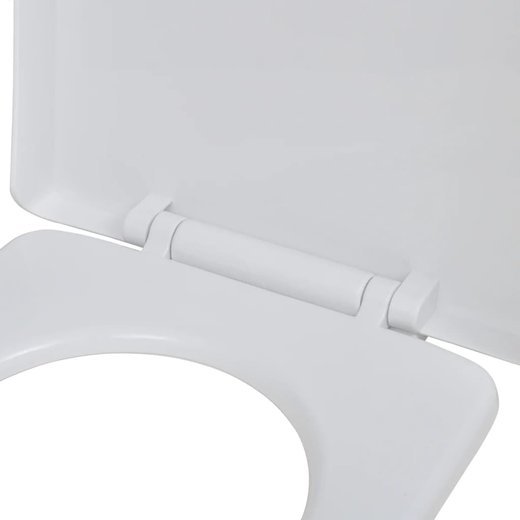 Toilettensitz mit Absenkautomatik Quadratisch Wei