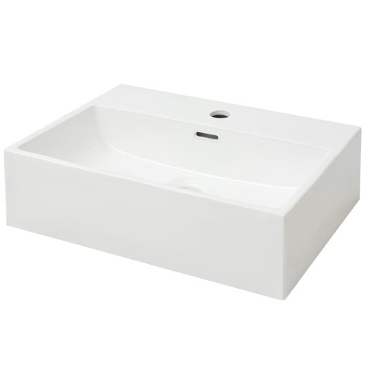 Waschbecken mit Hahnloch Keramik Wei 51,5x38,5x15 cm