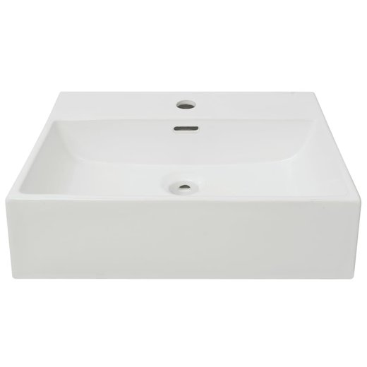 Waschbecken mit Hahnloch Keramik Wei 51,5x38,5x15 cm
