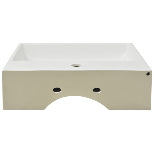 Waschbecken mit Hahnloch Keramik Wei 51,5x38,5x15 cm