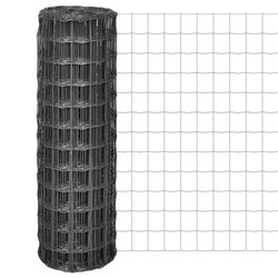 Eurozaun Stahl 25 x 1,2 m Grau