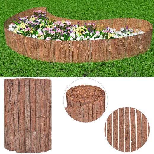 Gartenzaun Rinde 100050 cm