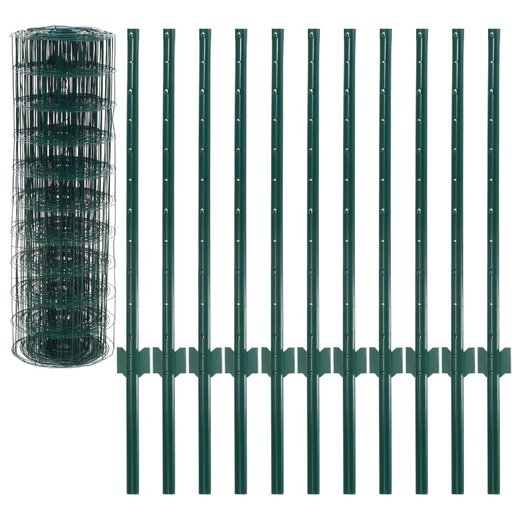 Metallzaun Stahl 20 x 0,8 m Grn