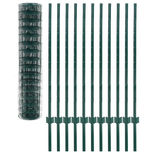 Metallzaun Stahl 20 x 1,2 m Grn