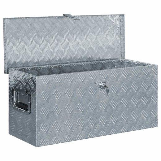 Aluminiumkiste 803035 cm Silbern