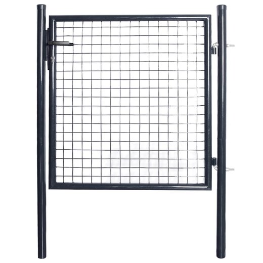 Mesh-Gartentor Verzinkter Stahl 85,5x100 cm Grau