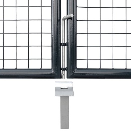 Mesh-Gartentor Verzinkter Stahl 400 x 200 cm Grau
