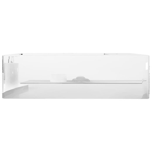 Waschbecken mit berlauf 49 x 25 x 15 cm Keramik Silbern