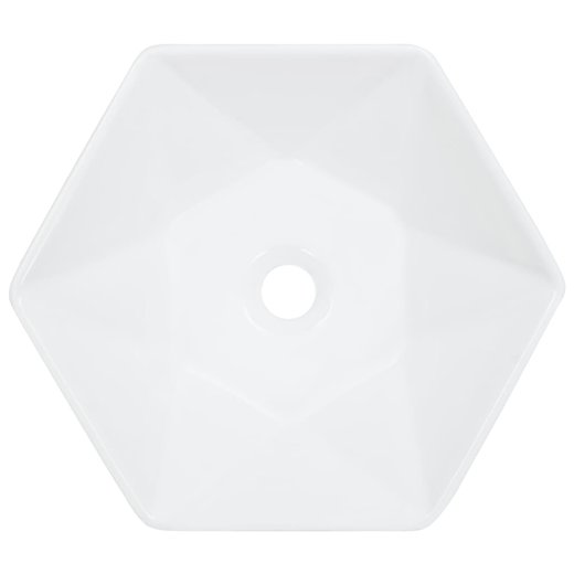 Waschbecken 41 x 36,5 x 12 cm Keramik Wei