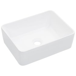 Waschbecken 40 x 30 x 13 cm Keramik Wei�