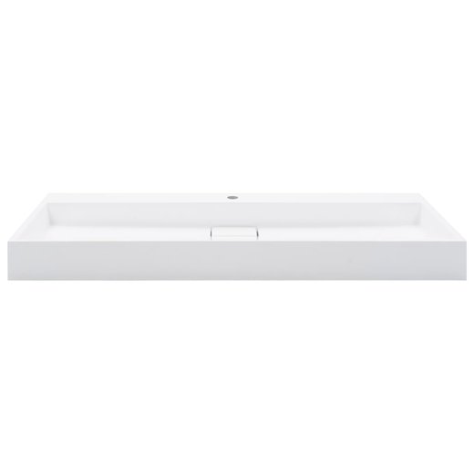 Waschbecken 120 x 46 x 11 cm Mineralguss/Marmorguss Wei