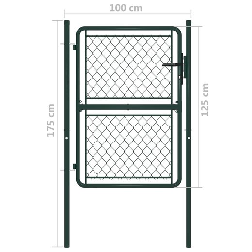 Gartentor Stahl 100125 cm Grn