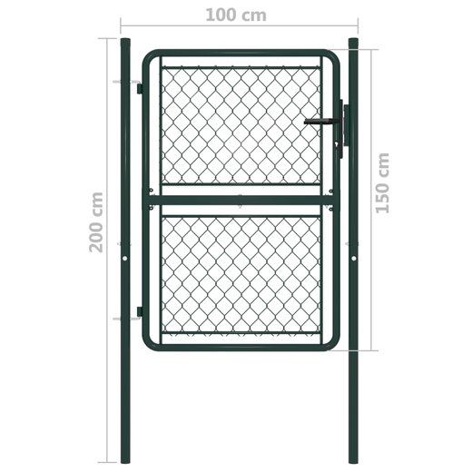 Gartentor Stahl 100150 cm Grn