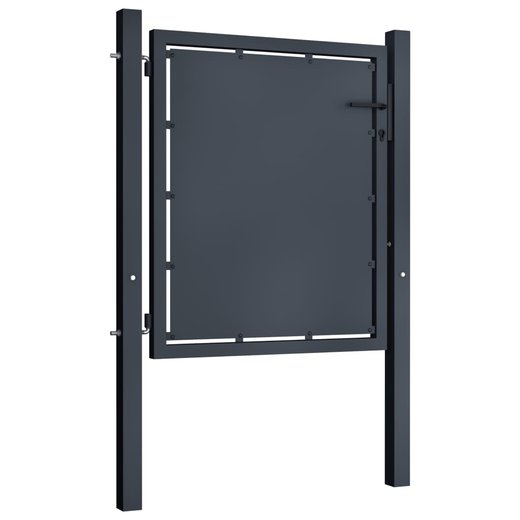 Gartentor Stahl 100 x 75 cm Anthrazit