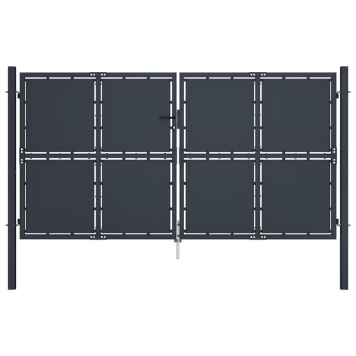 Gartentor Stahl 300 x 175 cm Anthrazit