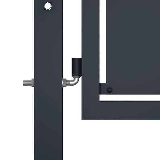 Gartentor Stahl 350 x 200 cm Anthrazit