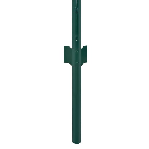 Maschendrahtzaun mit Pfosten Stahl 25 x 0,75 m Grn