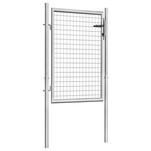 Gartentor Verzinkter Stahl 105x150 cm Silbern