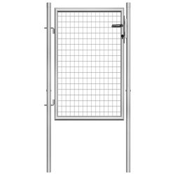 Gartentor Verzinkter Stahl 105x150 cm Silbern