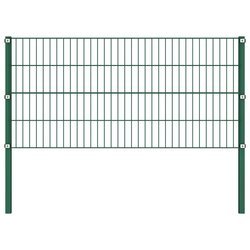 Zaunfeld mit Pfosten Eisen 1,7 x 0,8 m Grn