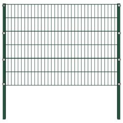 Zaunfeld mit Pfosten Eisen 1,7 x 1,2 m Grn