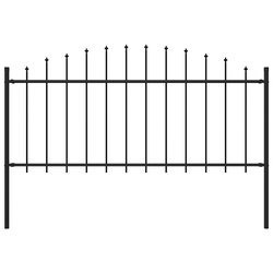 Gartenzaun mit Speerspitzen Stahl (0,5 - 0,75) x 1,7 m...