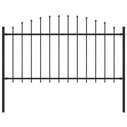 Gartenzaun mit Speerspitzen Stahl (1,25 - 1,5) x 1,7 m...