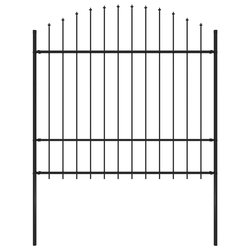 Gartenzaun mit Speerspitzen Stahl (1,5 - 1,75) x 1,7 m...
