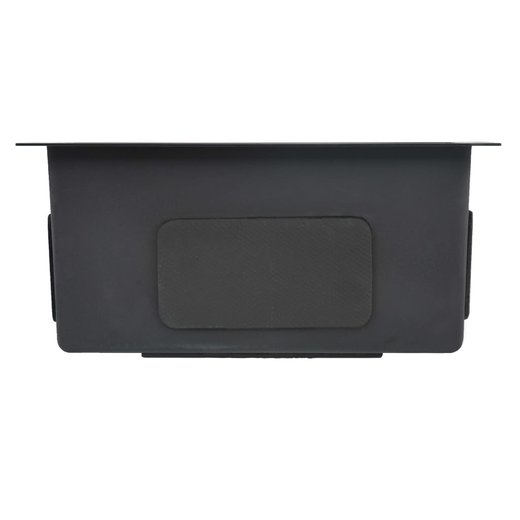Handgemachte Einbausple mit Sieb Schwarz Edelstahl