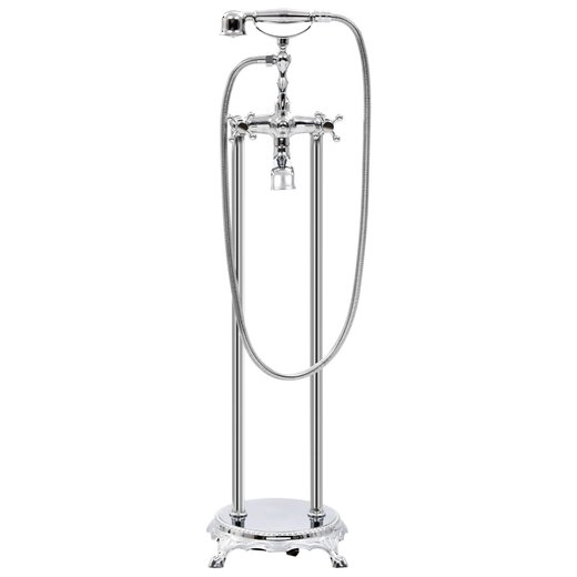 Freistehende Badewannenarmatur Edelstahl 99,5 cm Silbern