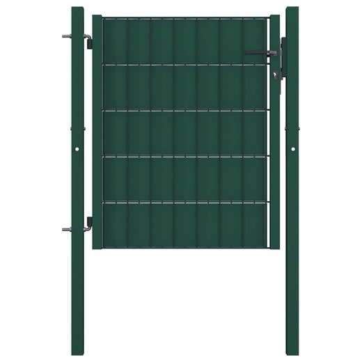 Zauntor PVC und Stahl 100x81 cm Grn