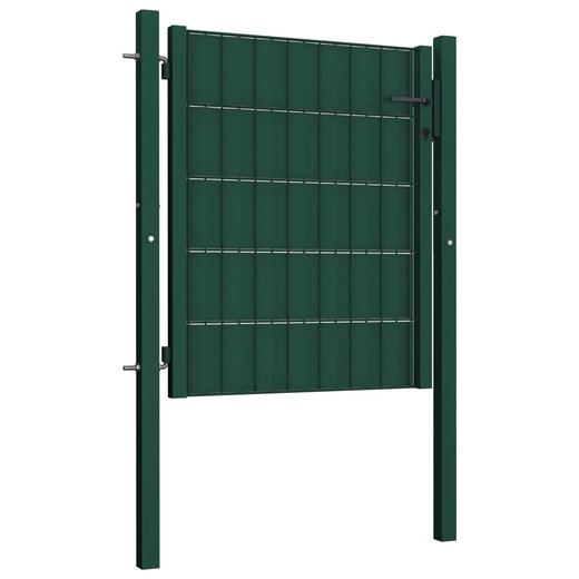 Zauntor PVC und Stahl 100x81 cm Grn