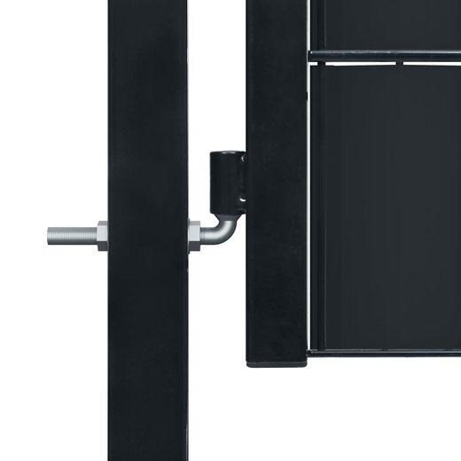 Zauntor PVC und Stahl 100x204 cm Anthrazit