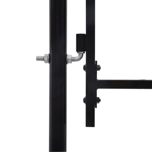 Zauntor Doppelflgel mit Speerspitzen Stahl 3 x 1,75 m Schwarz