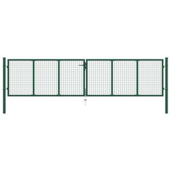 Mesh-Gartentor Stahl 400 x 100 cm Grn