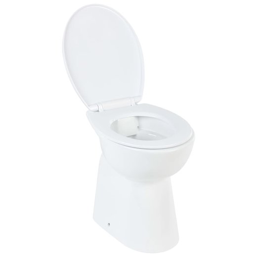 Hohe Splrandlose Toilette Soft-Close 7 cm Hher Keramik Wei