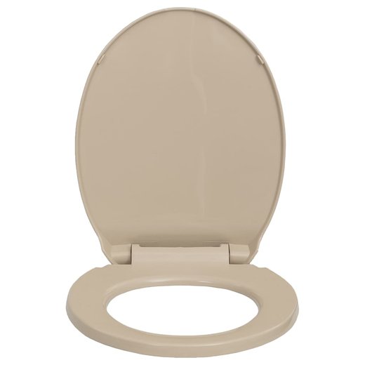 Toilettensitz mit Absenkautomatik Beige Oval