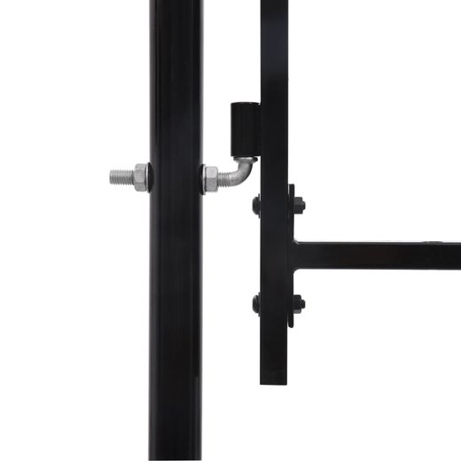 Zauntor Doppelflgel mit Speerspitzen Stahl 3 x 1,5 m Schwarz