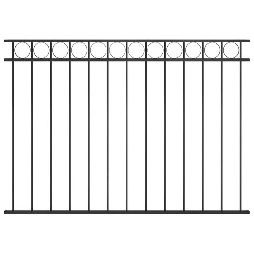 Zaunfeld Stahl 1,7x1,2 m Schwarz