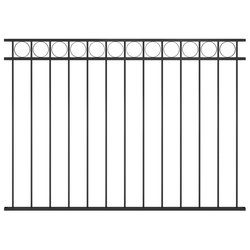 Zaunfeld Stahl 1,7x1,2 m Schwarz