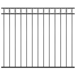 Zaunfeld Stahl 1,7x1,5 m Schwarz