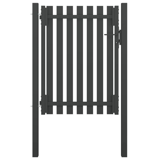 Gartentor Stahl 1x1,7 m Anthrazit