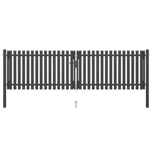 Gartentor Stahl 4x1,25 m Anthrazit