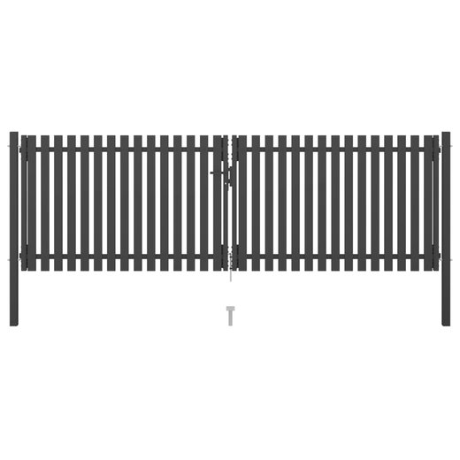 Gartentor Stahl 4x1,5 m Anthrazit