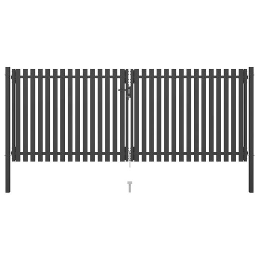 Gartentor Stahl 4x1,7 m Anthrazit