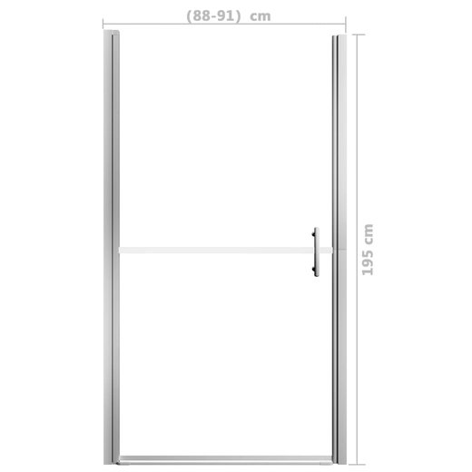 Duschtr Mattes Hartglas 91x195 cm