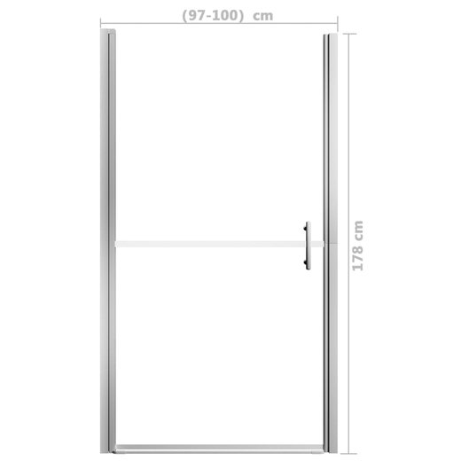 Duschtr Mattes Hartglas 100x178 cm
